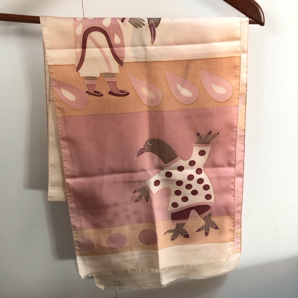 VINTAGE KAYAK Inuit Scarf signed Sabina